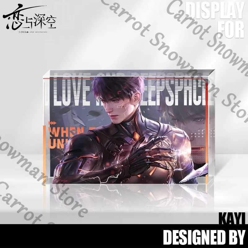 Любовь и глубокое пространство аниме Caleb акриловый кирпич стоячая доска высокая коэффициент пропускания косплей мультфильм украшение настольный подарок подарок