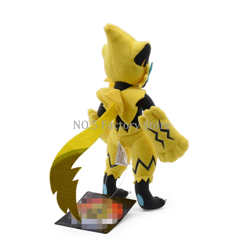 Pokemon kuning putih Zeraora mengkilap kartun mainan mewah Anime boneka hewan boneka Peluche mainan anak-anak untuk anak-anak hadiah Natal