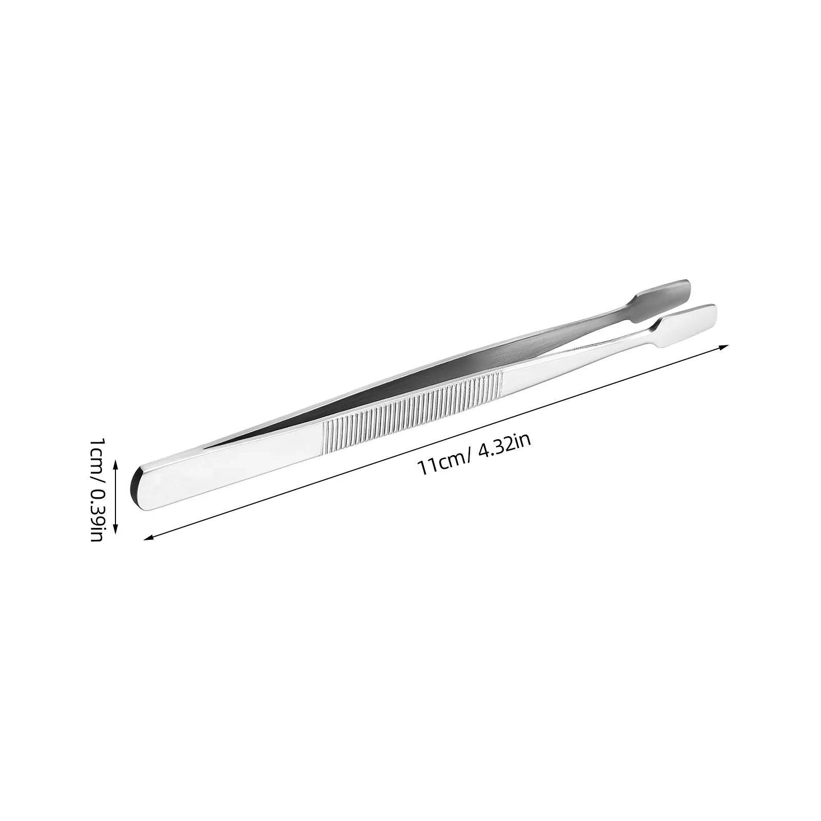 2Pcs Stamp Collector Tweezers Nickel Plated Steel 114Mm Philately Tool for Stamps Beads Micro Objects Precision Handling - view 3
