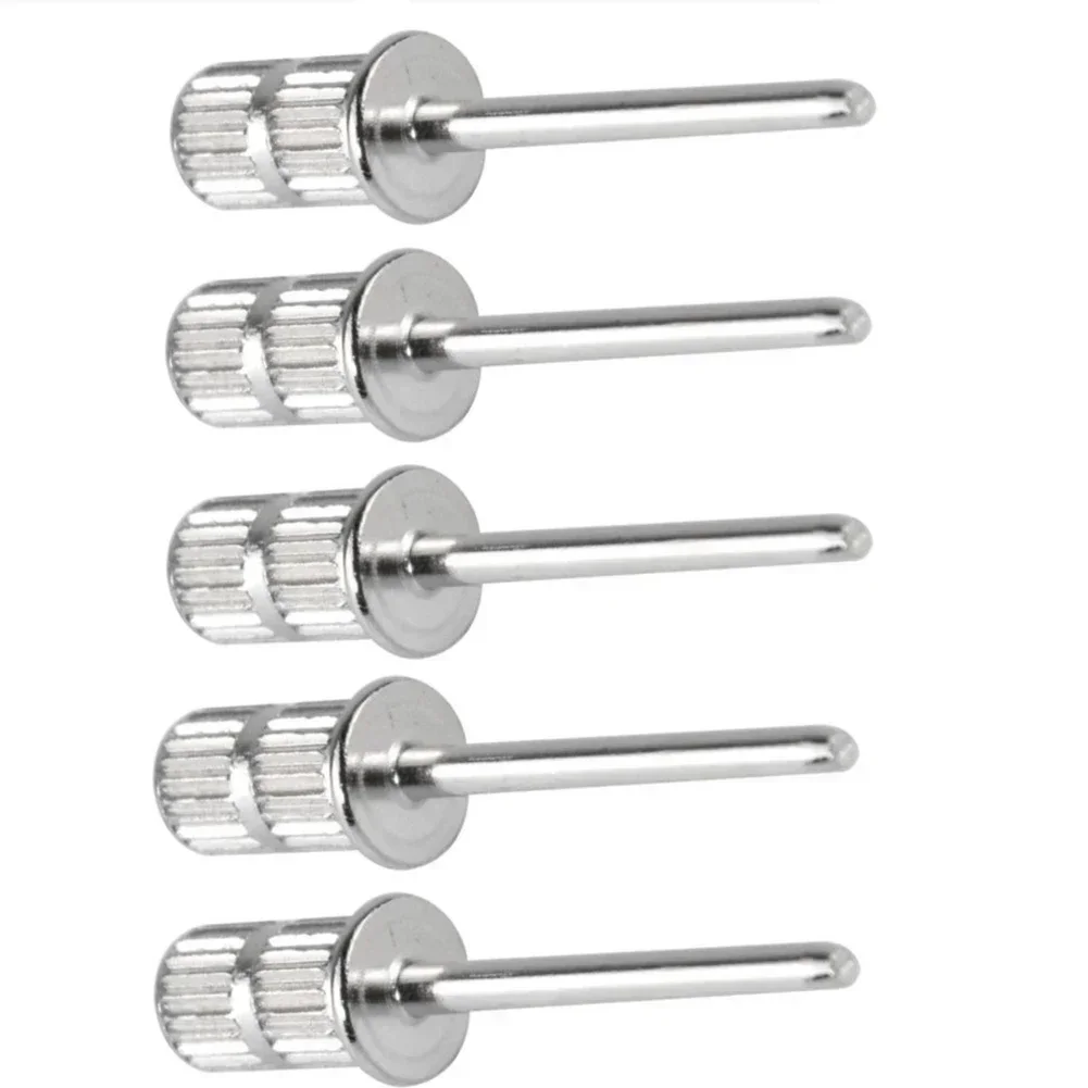 5PCS 2.35mm Shank Sanding Bands Cap Mandrel Tungsten Carbide Nail Drill Bit Grip Cutters For Pedicure Machine Abrasive Tools