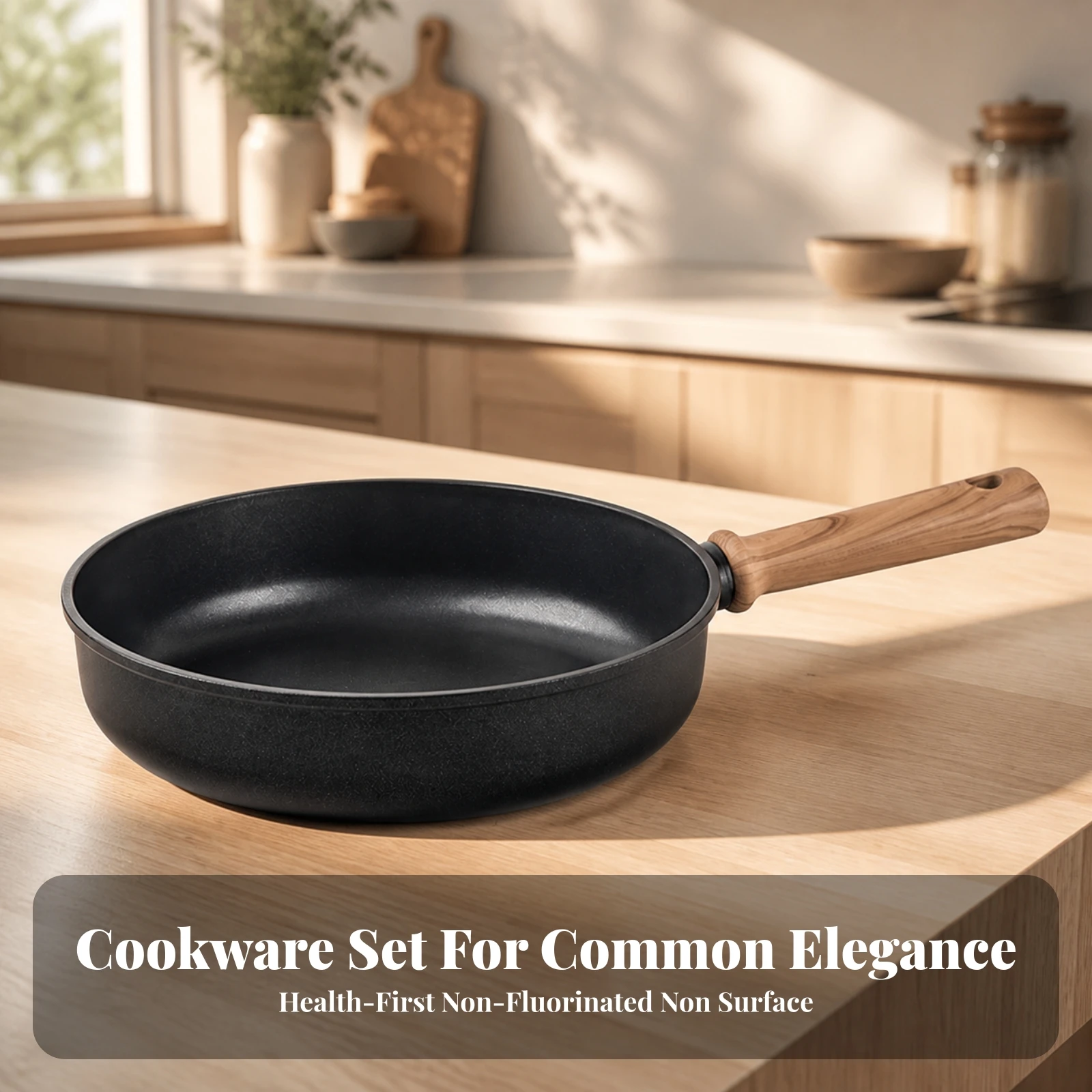 Titanium Frying Pan Easy to Clean Nonstick Frying Pan Cookware Multi-Layer for Busy Home Cooks, Sautéing