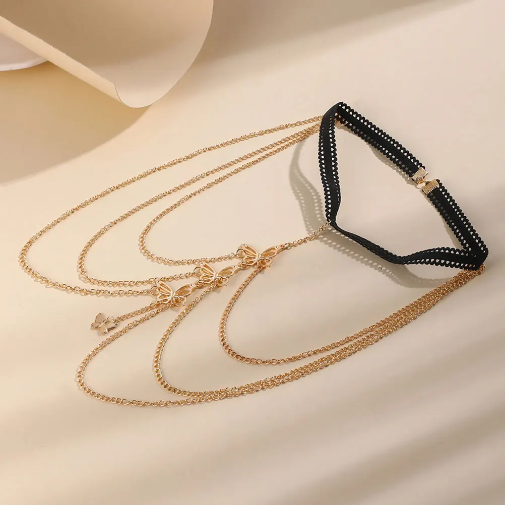 

Multilayered Leg Body Jewelry for Women Rhinestone Thigh Chain Belly Chain Comfortable Bridal Party Wear Beach