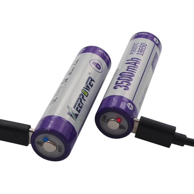 بطارية Keeppower P1835TC 18650 3.7 فولت 3500 مللي أمبير في الساعة من النوع C خلية ليثيوم أيون قابلة لإعادة الشحن لبنك الطاقة بمصباح يدوي #6