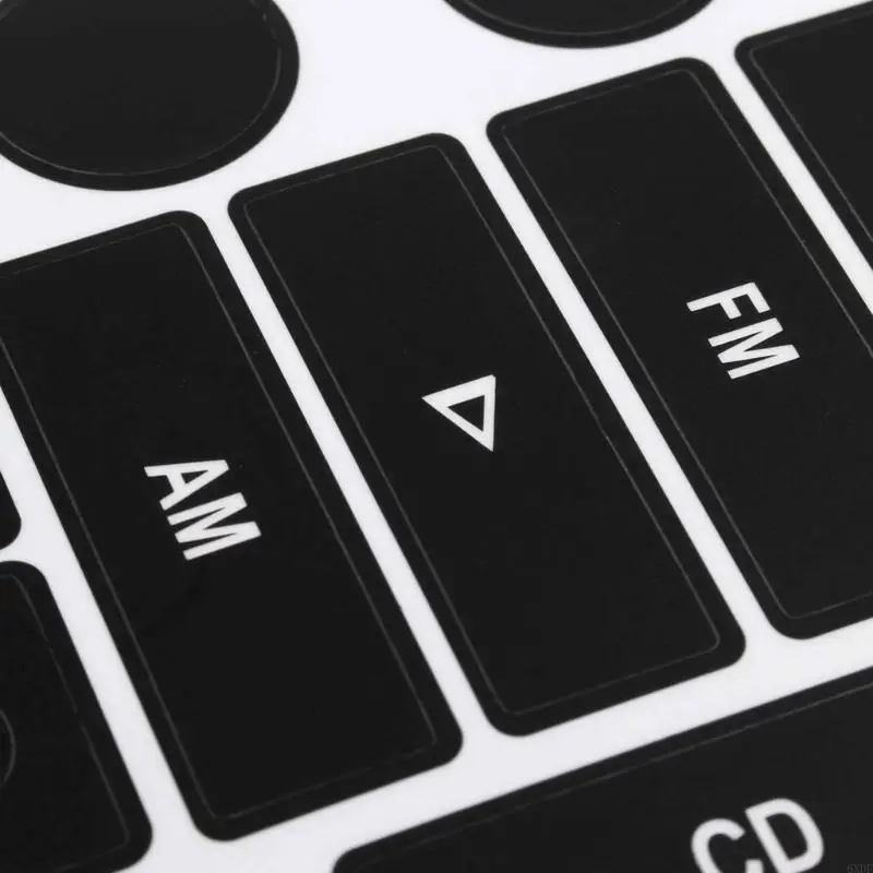 6XDF Button Repair Stickers Radio PVC Decal Simple Installs for Golf MK5 Vehicle