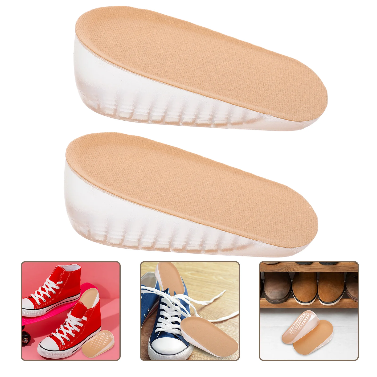 

Heightening Insoles Height Increase Shoe Pads Men Women Gel Heel Lift Inserts Comfortable Anti Slip Design For Sports Casual
