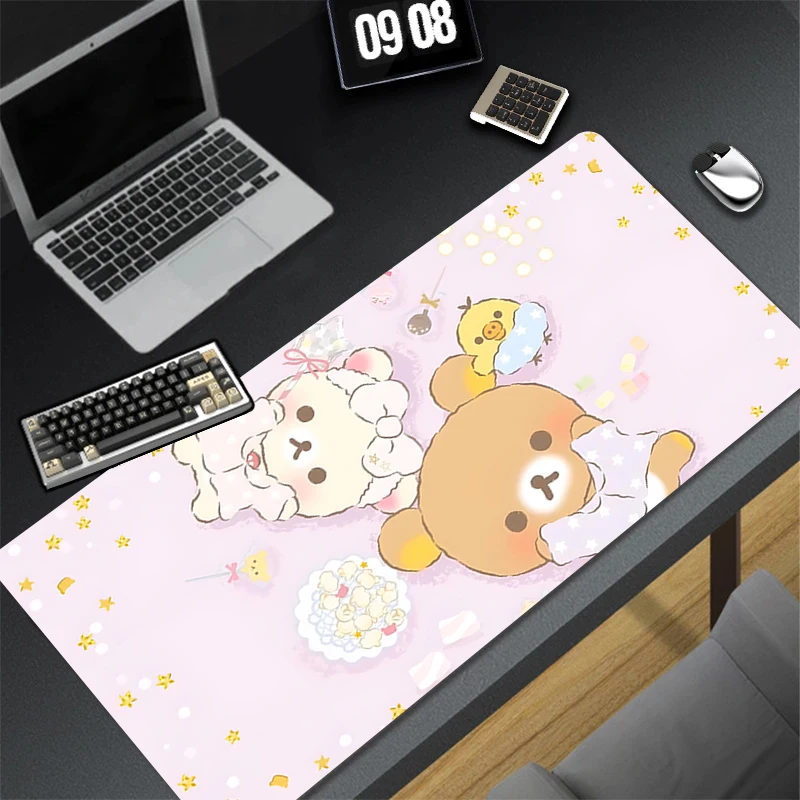 

Computer Gaming Accessories Mousepad Office PC Mouse Pad Keyboard Pad Desk Decoracion K-korilakkuma R-rilakkuma Anime Desk Mat