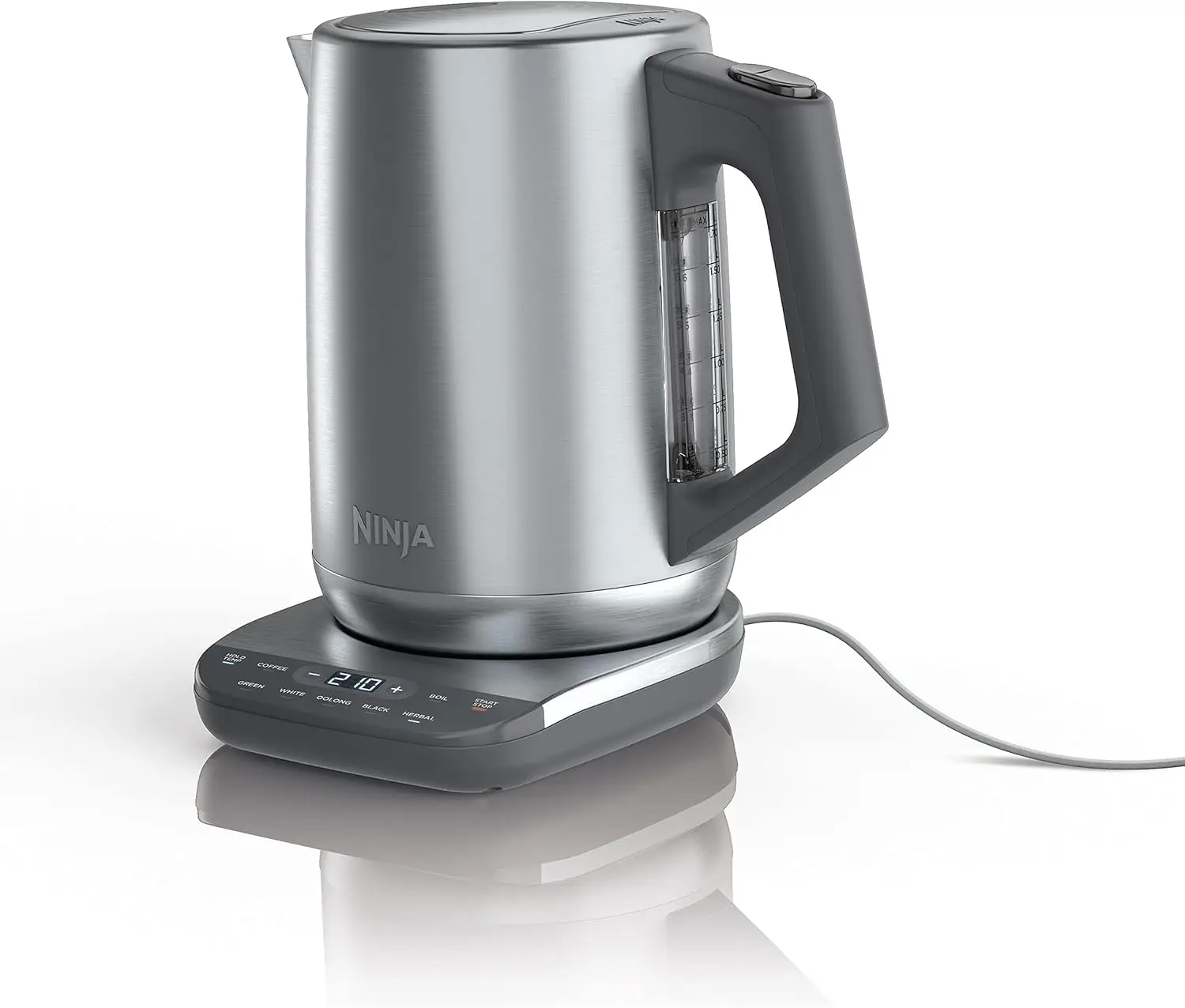 

Electric Kettle with Precision Temperature Control, 1500W Fast Boil, BPA-Free Stainless Steel, 7-Cup Capacity, Silver