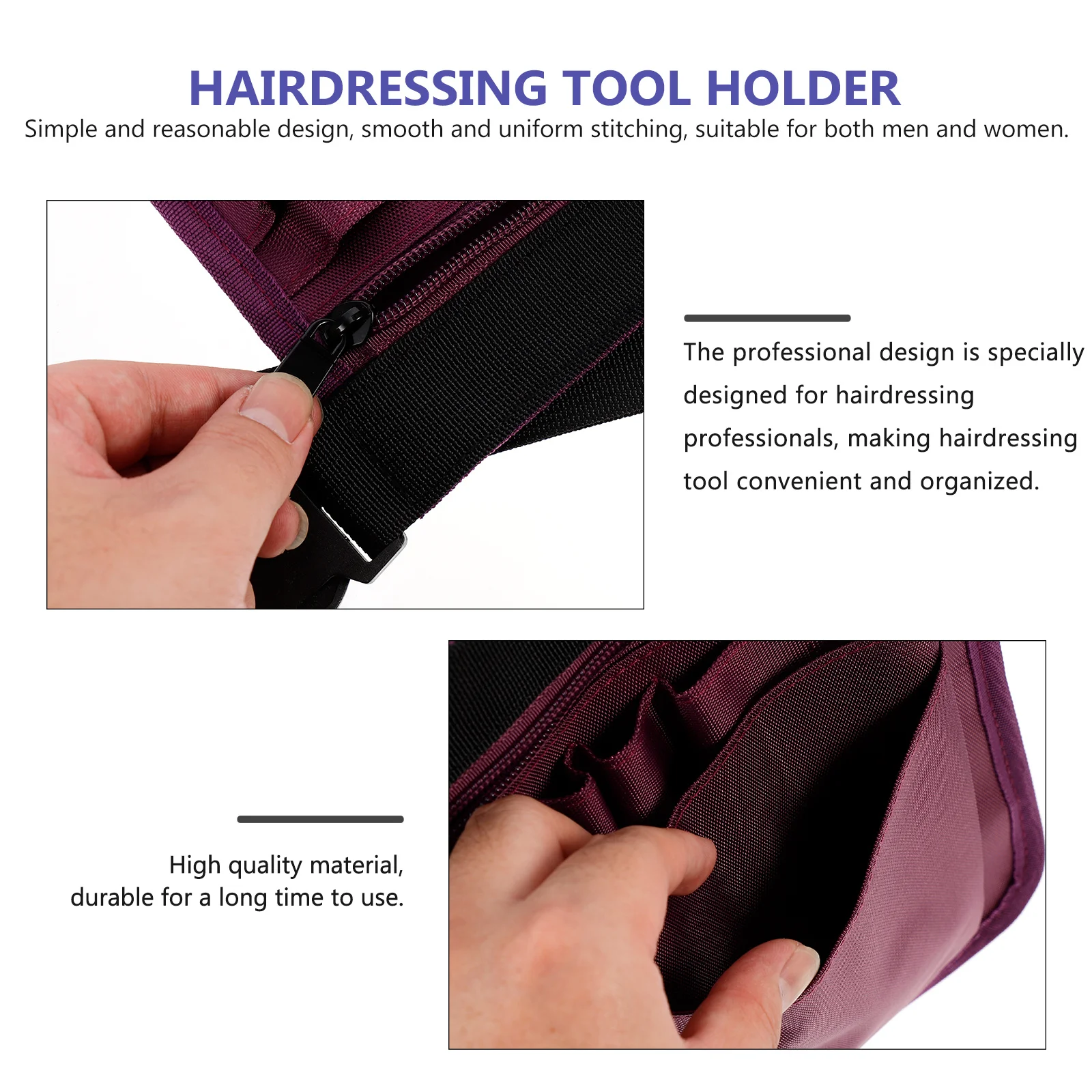 

Поясная сумка для парикмахера, регулируемая большая емкость, держатель для парикмахерских инструментов, сумка для ножниц, профессиональное хранилище для парикмахера