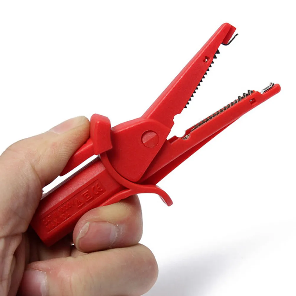 Professional Heavy-Duty Alligator Clip Test Clip with 4Mm Banana Plug Insulated Red Cable for Multimeter Battery
