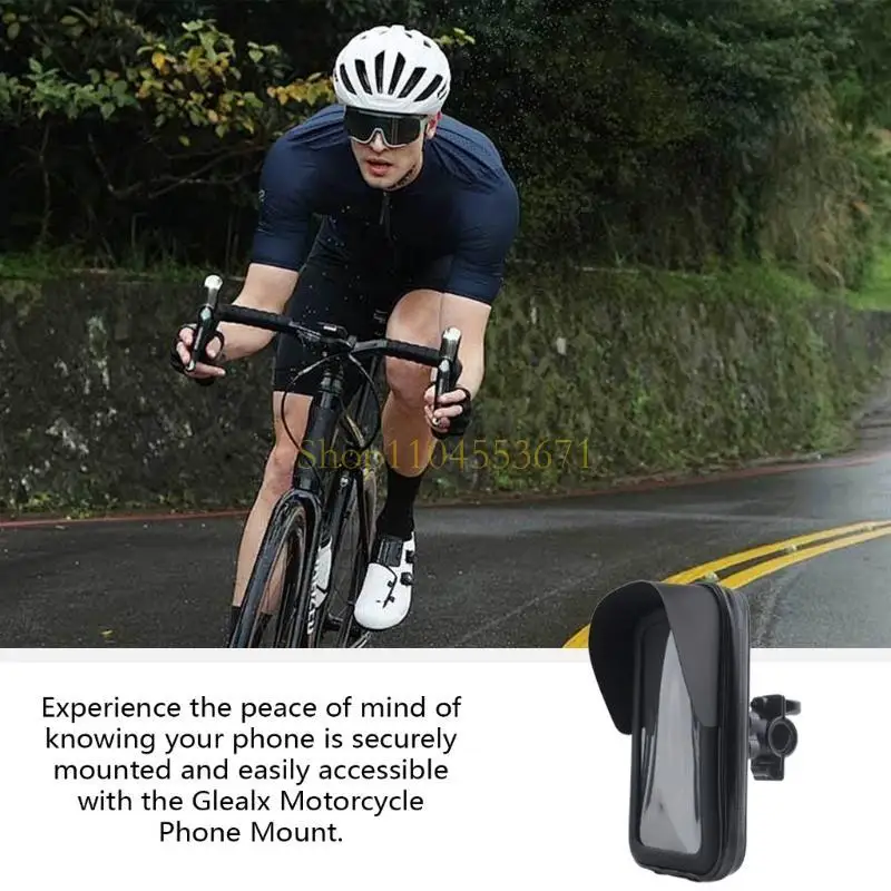 Giá đỡ điện thoại trên tay lái xe máy xoay 360 độ bán chạy nhất có tấm che nắng