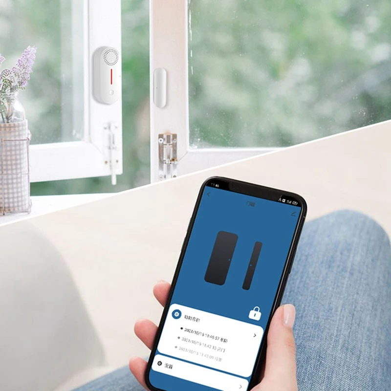 Wireless Wi-Fi alarme anti-roubo, controle remoto, operação para casa, porta, janela, Tuya
