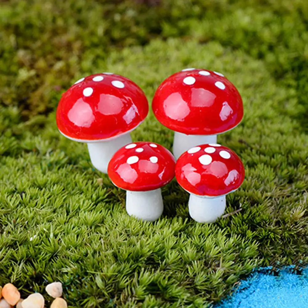 

20 Pcs Miniature Mushroom Craft Garden Pot Ornament Gardening DIY Mini Decor Gardening Landscape Succulent Bonsai Desktop Decor