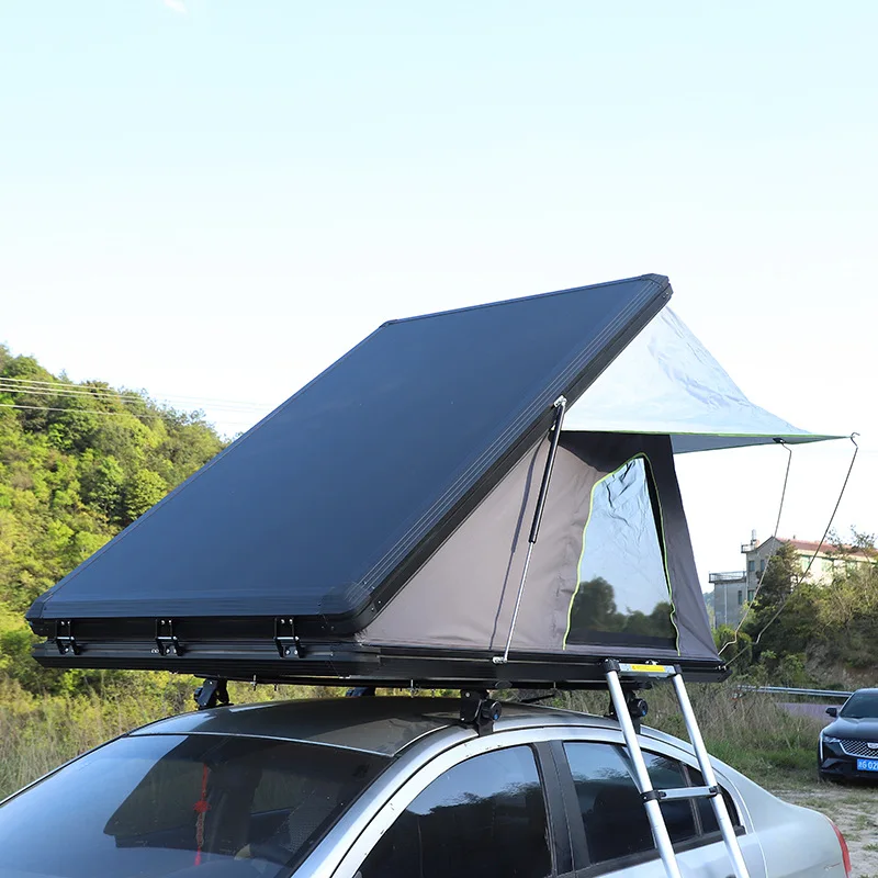 Triangle SUV Rooftop Car Tent Aluminum Material Hard Shell Foldable Hydraulic Automatic 2 Person for  Honda Roof Top