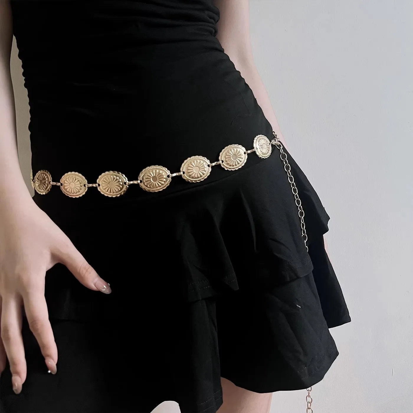 Sommerliche Metall-Taillenkette, Retro-Schmetterlings-Dünngürtel-Accessoires, Hunderte passende Kleider, Gürtelketten, hochwertig – Detail 3