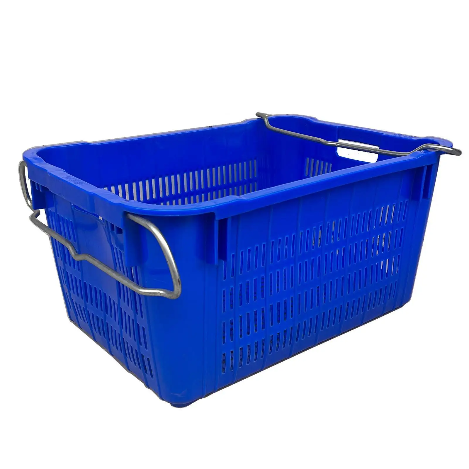 

Foldable Space Saving Handles for Reusable Vegetable Crates Stainless Steel Curved Ear for Turnover Box