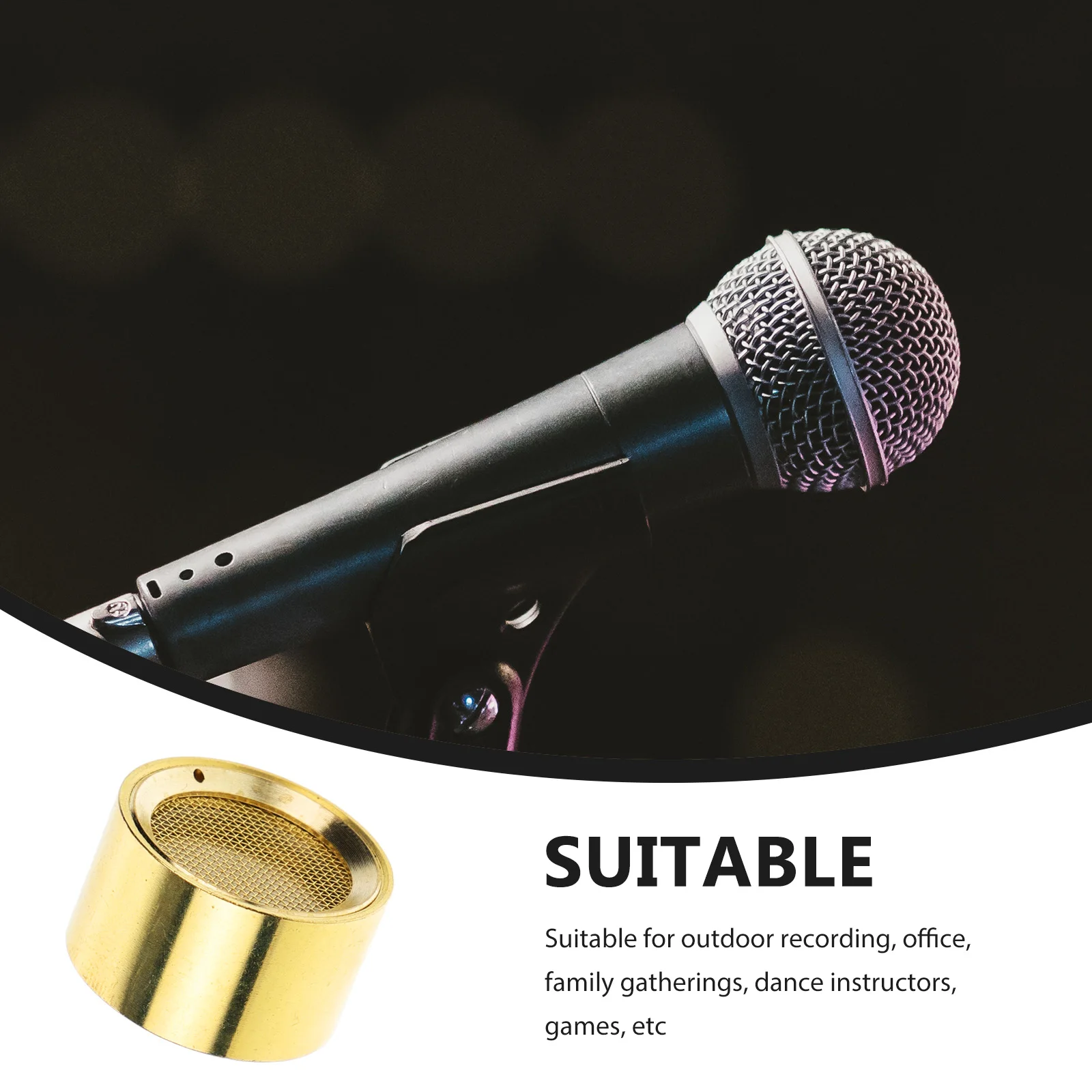 

Professional Condenser Microphone Core Durable Metal Plastic Mic Sturdy Core Repairing Accessory Singing Recording Office Family