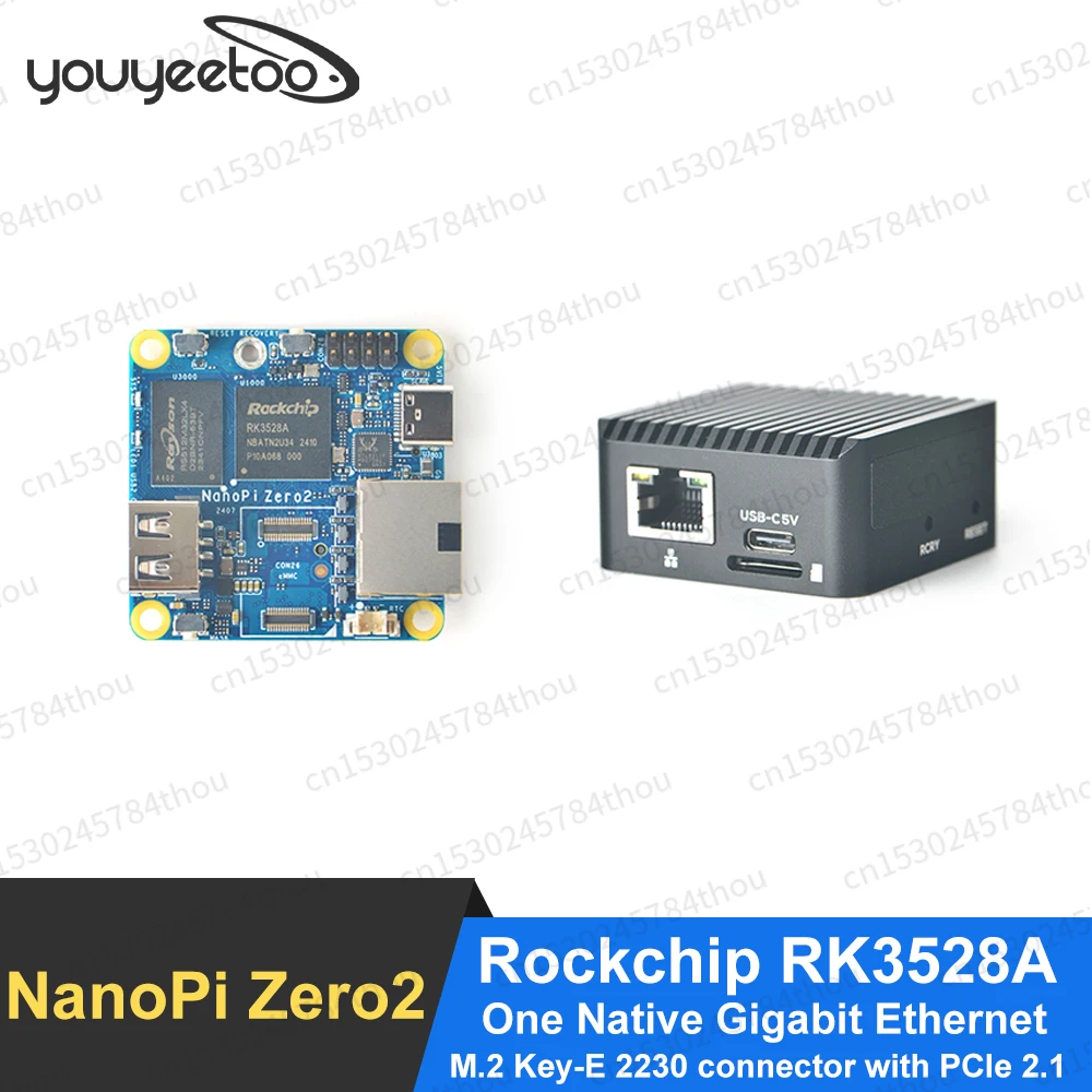 NanoPi Zero 2 Super Tiny Fast GigE Computer Rockchip RK3528A Development Boards ARM Mali-450 GPU Quad-core ARM Cortex-A53