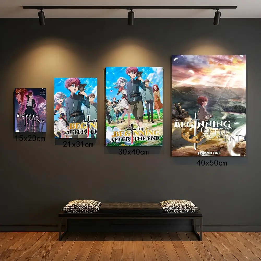 anime T-The Beginning After the End-D Painting Calligraphy Elegant Botanical Decor for Living Room Modern Interior Design