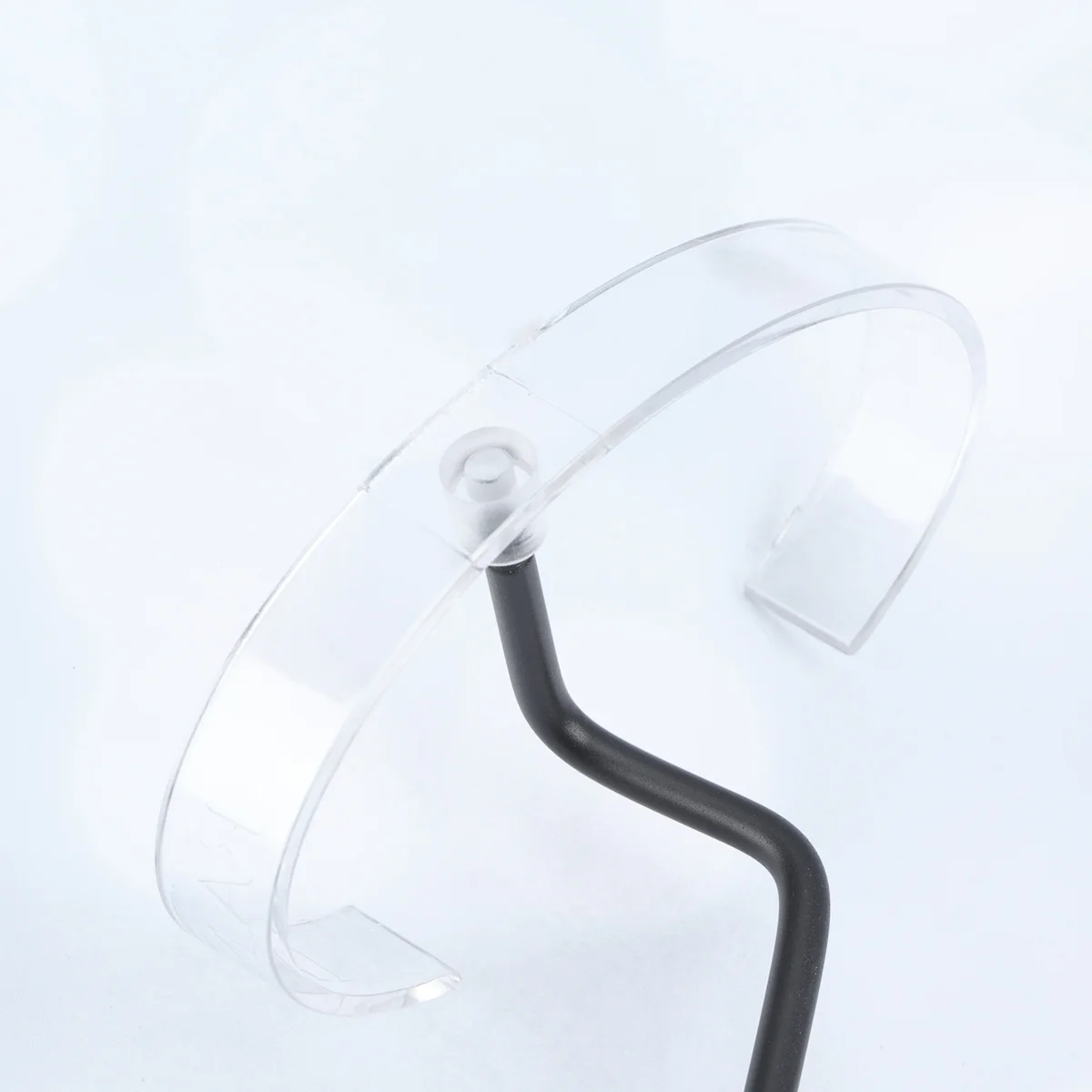 

C-Shaped Metal Base Transparent Acrylic Watch Display Stand Black Holder for Watches Bracelets Jewelry Stand Display