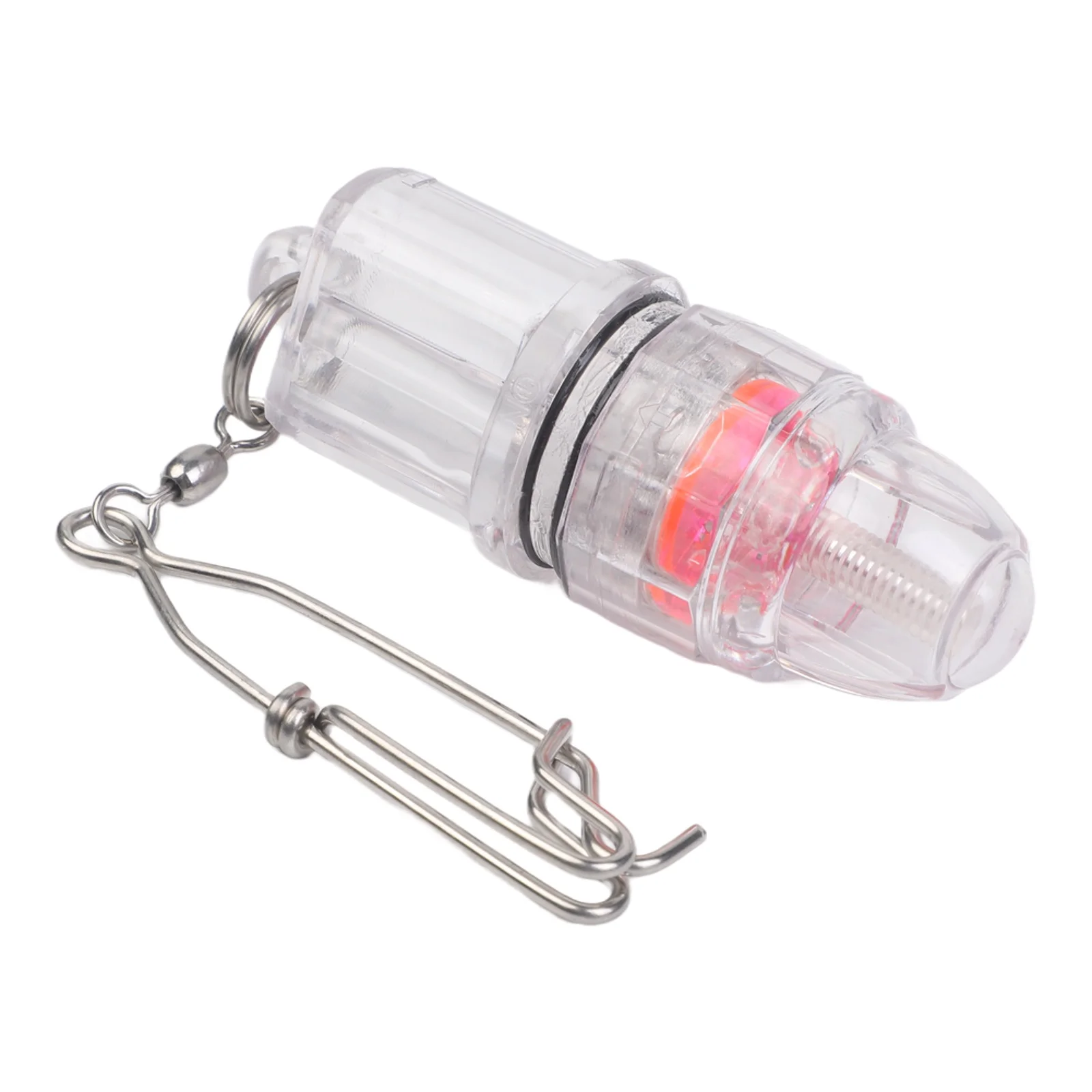 Red Underwater Lure Effective Fish Attractor Light Portable Fishing Tool Compact Fishing Light Steady Flashing Modes 90g Weight