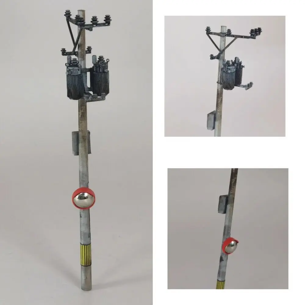 1/64 Diorama Power Transformer Pole Model City House Railway Scene Model Accessories