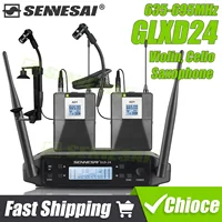 ¡Calidad superior! GLXD24 AD1 instrumentos inalámbricos profesionales saxofón micrófono violín, violonchelo de doble canal, micrófono de percusión de latón