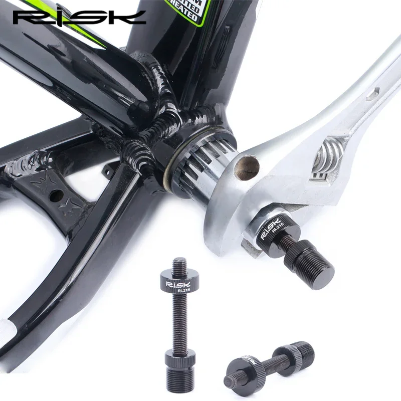 RISK RL215 Bike Bicycle Square & Spline Axis BB Bottom Bracket Anti Drop Auxiliary Removal Disassembly Repair Tool Fixing Rod