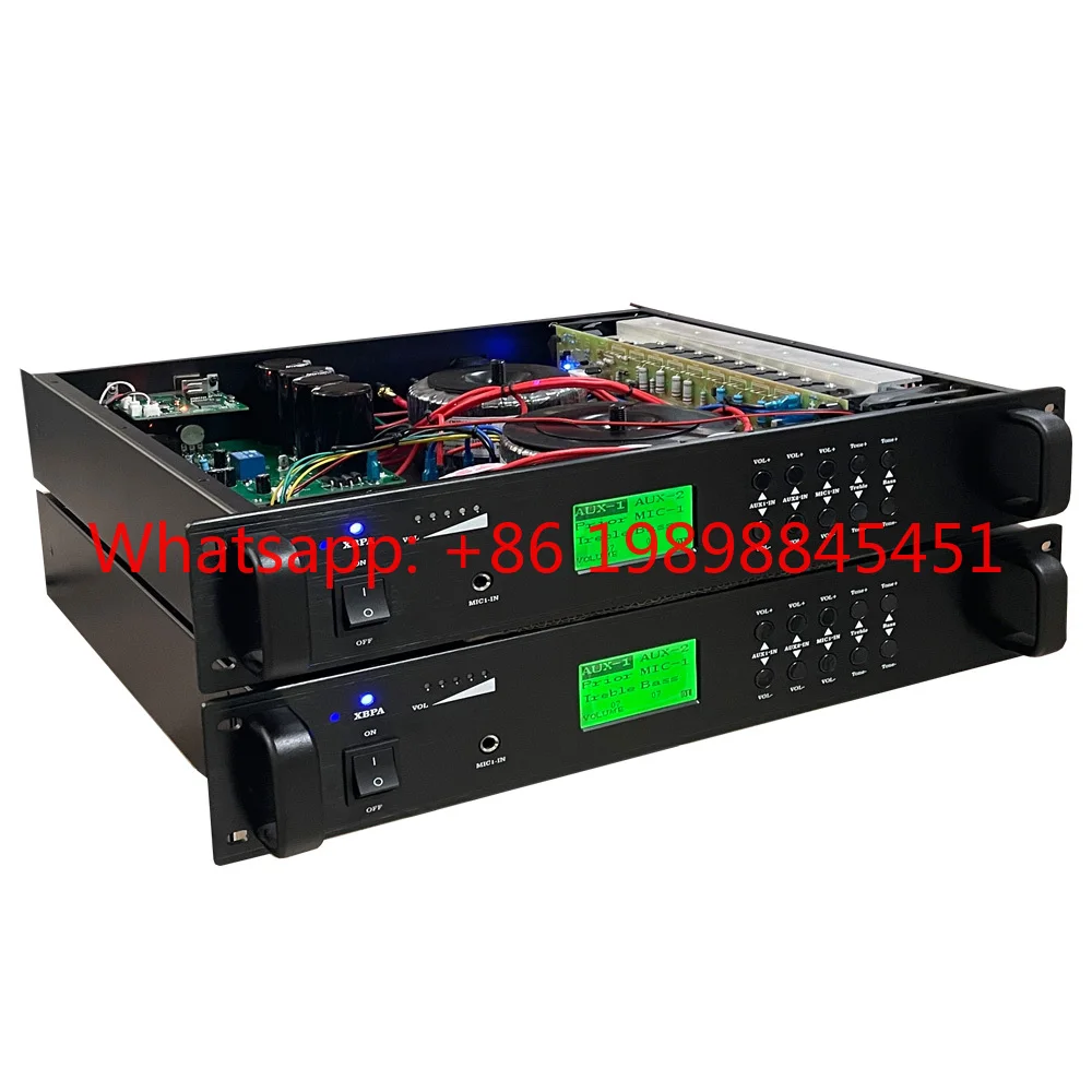 Power Amplifier High Output 100-2000W Aluminium IP Power Amplifier for Public Address Professional Audio System