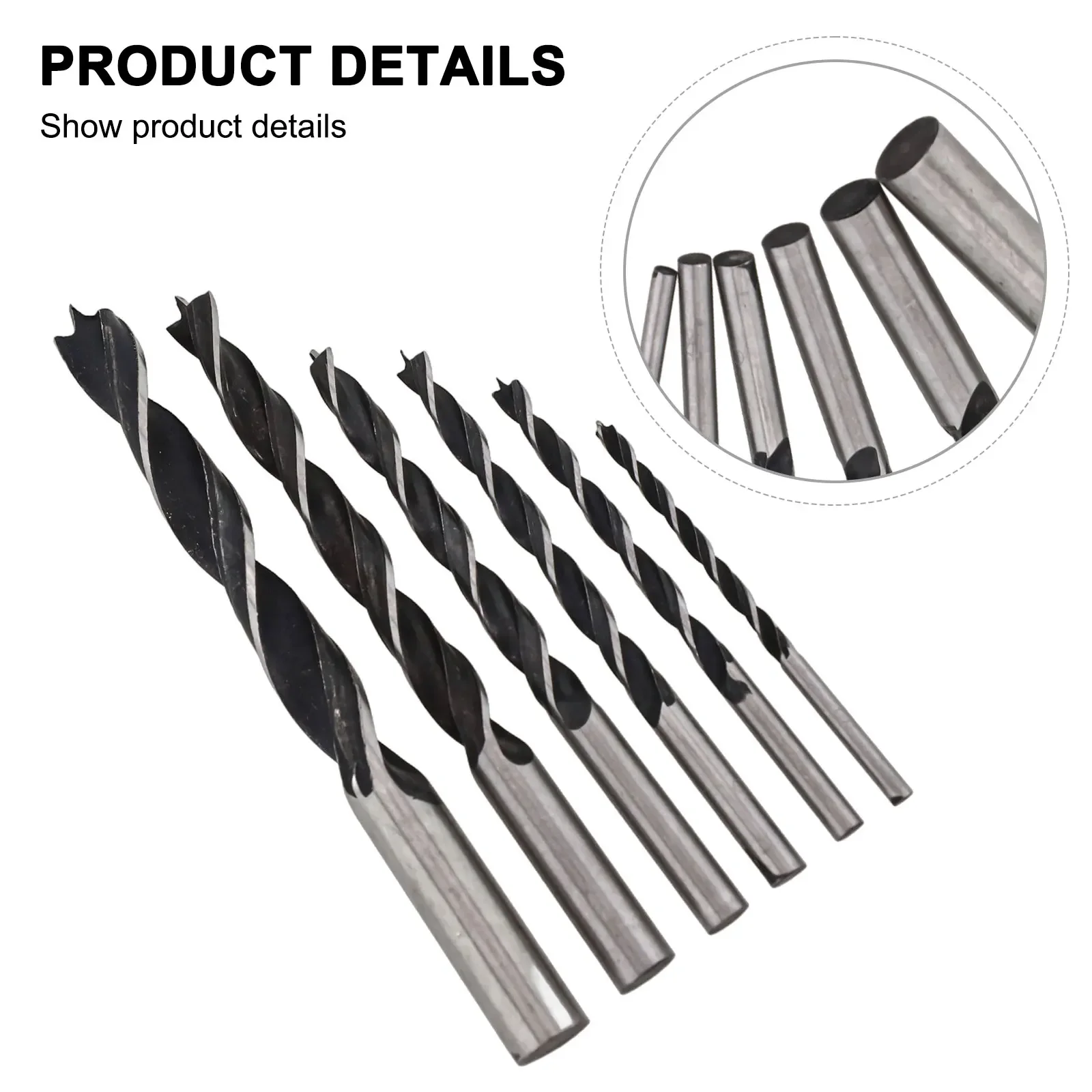 6p/*-3-10mm-=-= Wood -=-Drill Bit -=Set Wood Spiral Drill Bit With Center Point Pack Wood Metal Woodworking Drill Bit Power Tool