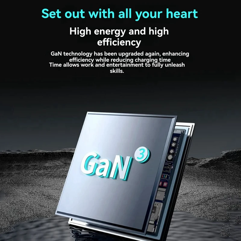 210W 6 in 1 Charging Station with Retractable USB-C Cable Fast Charger for Tablet PC Phones Multiple Devices EU Plug [IANC-]