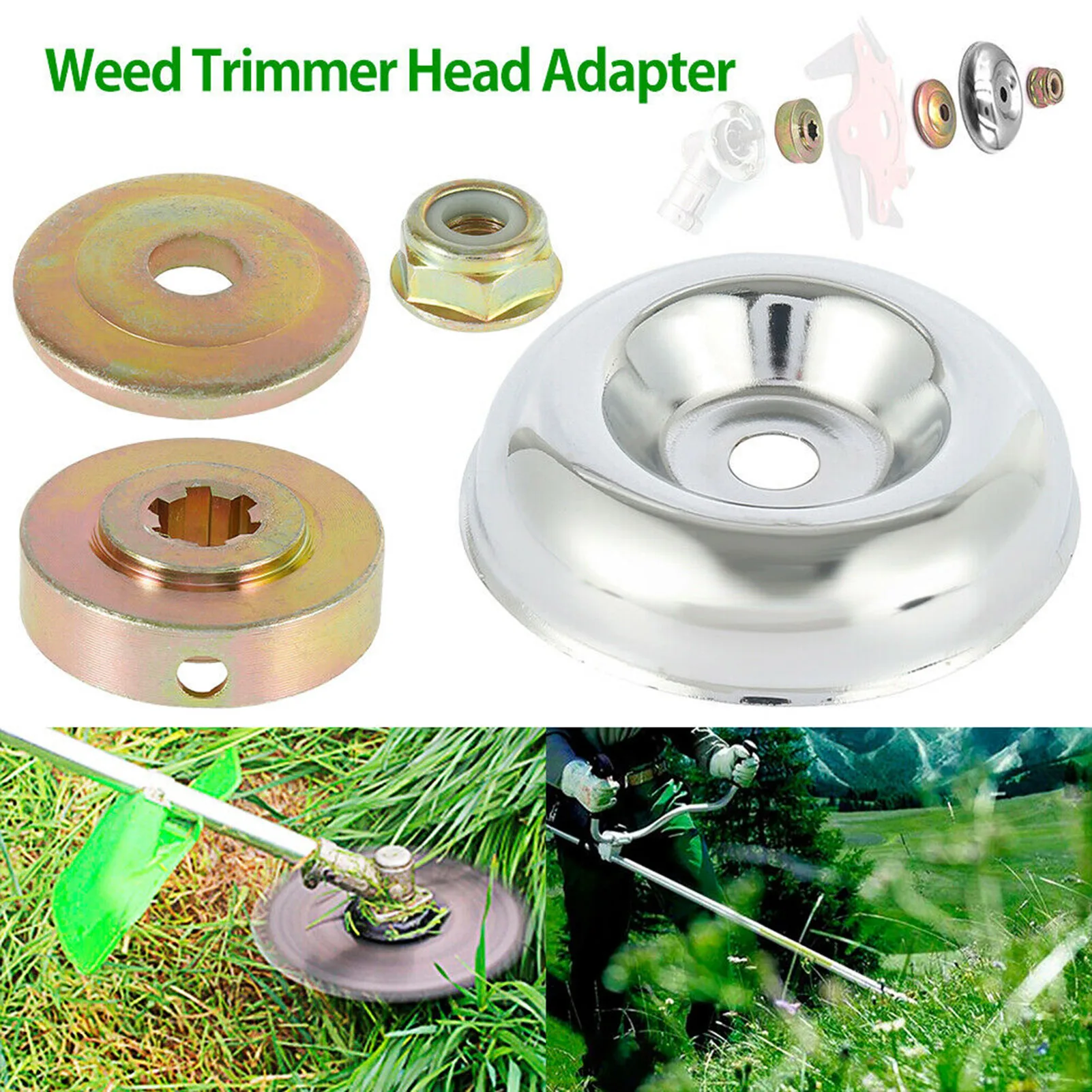 

4PCS Outdoor Trimmer Head Adaptors Kit Lawn Mower Head Adaptor Mower Head Adaptor