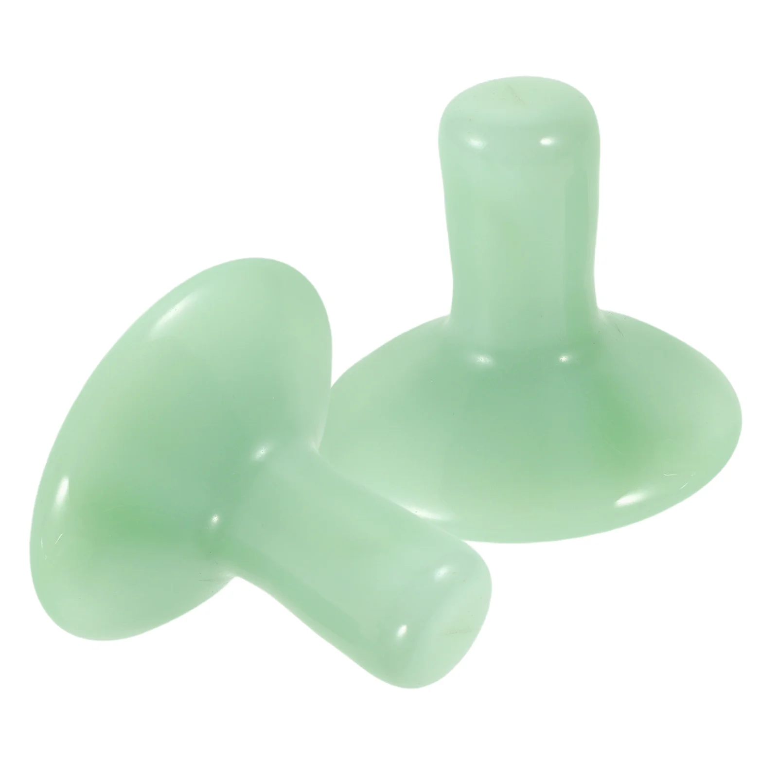 2개입 천연 옥석 버섯 모양 얼굴 마사지 도구 얼굴 목 괄사 스크래핑 도구 스파 뷰티 마사지기 얼굴용 괄사