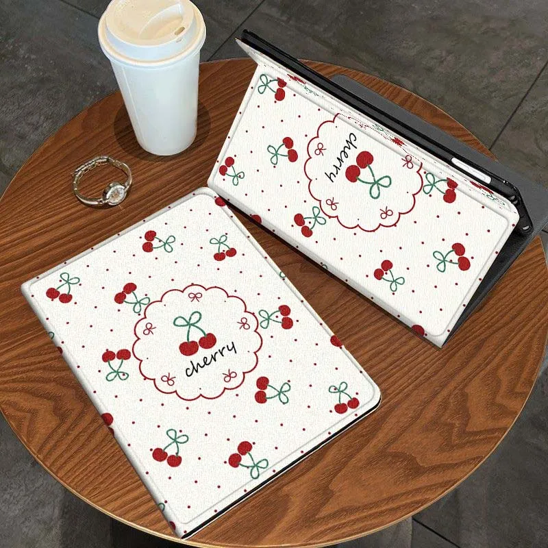 

Cherry cartoon heart design For Huawei MediaPad MatePad Air M6 M5 M2 T10s T5 C5e 10 11 12 X 10.8 SE Pro Cover Tablet Case