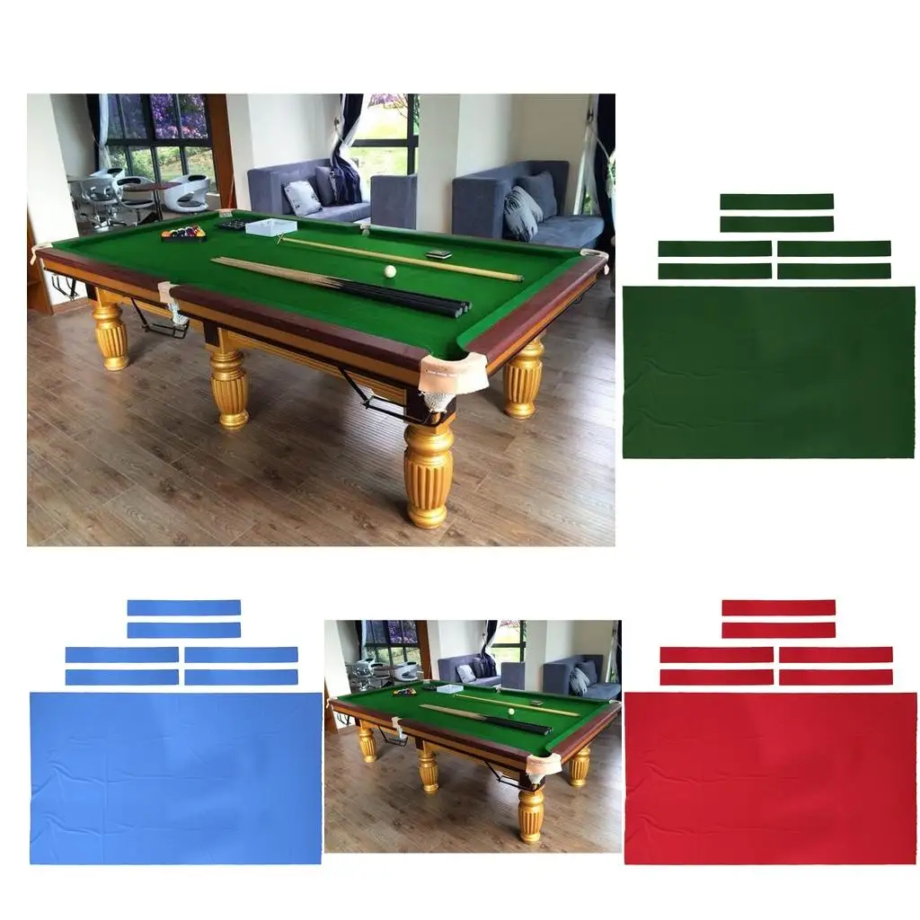 Zware 9ft Zwembad Snooker Tafelkleed Vilt-0.6Mm, Hoge Nauwkeurigheid Voorgesneden Bed