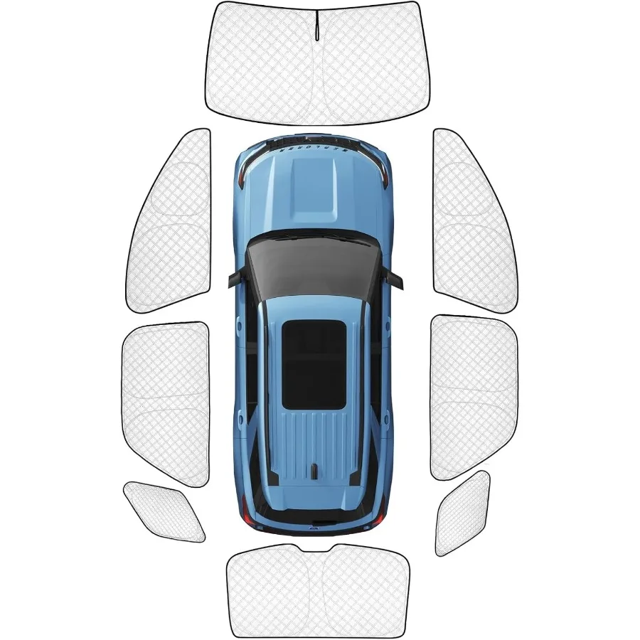 8 قطعة رشاقته كامل نافذة ظلال الشمس ل اكسبلورر 20202024 2025 اكسسوارات الخصوصية نافذة السيارة يغطي ظلة للزجاج الأمامي S