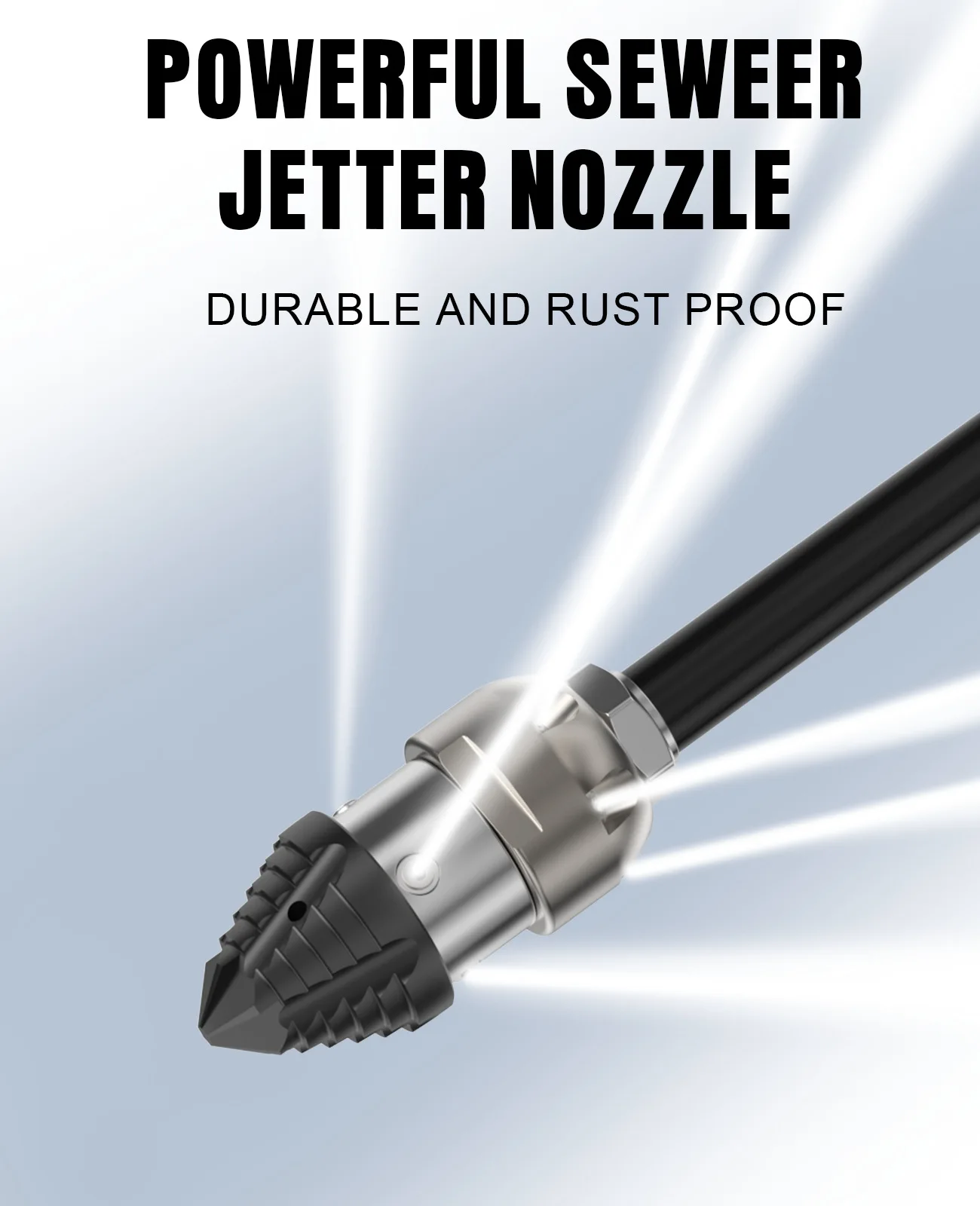 40LPM 1/2 أنثى 180bar الأوساخ الثقيلة ارتفاع ضغط المجاري تنظيف فوهة الجيتر