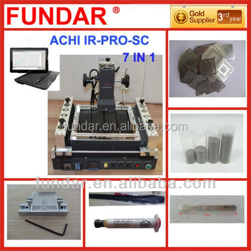 shipping to West Europe New ACHI IR PRO-SC V4 dark IR rework station with 6 in 1 bga reballing kit