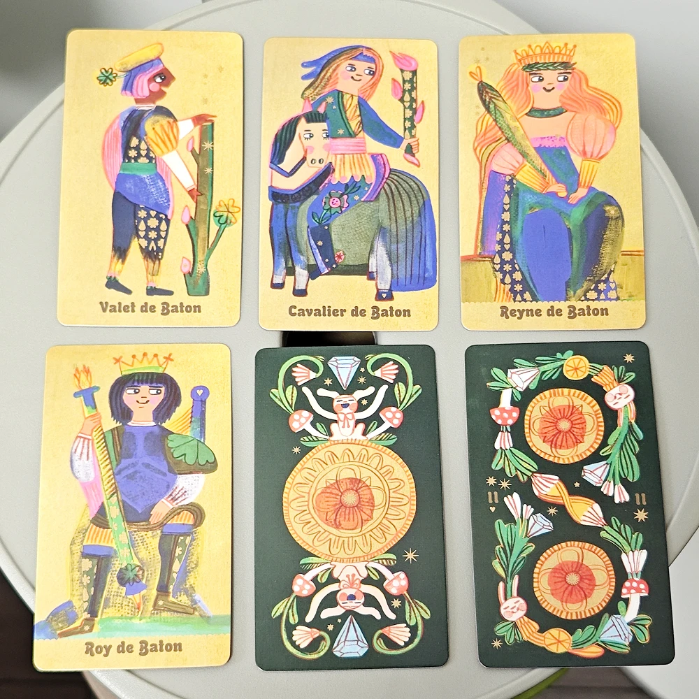 Pipspeak Tarot In French Language A Delightful 78-card Marseille-style Deck Embrace The Whimsical World of Pip Reading 10.3*6cm