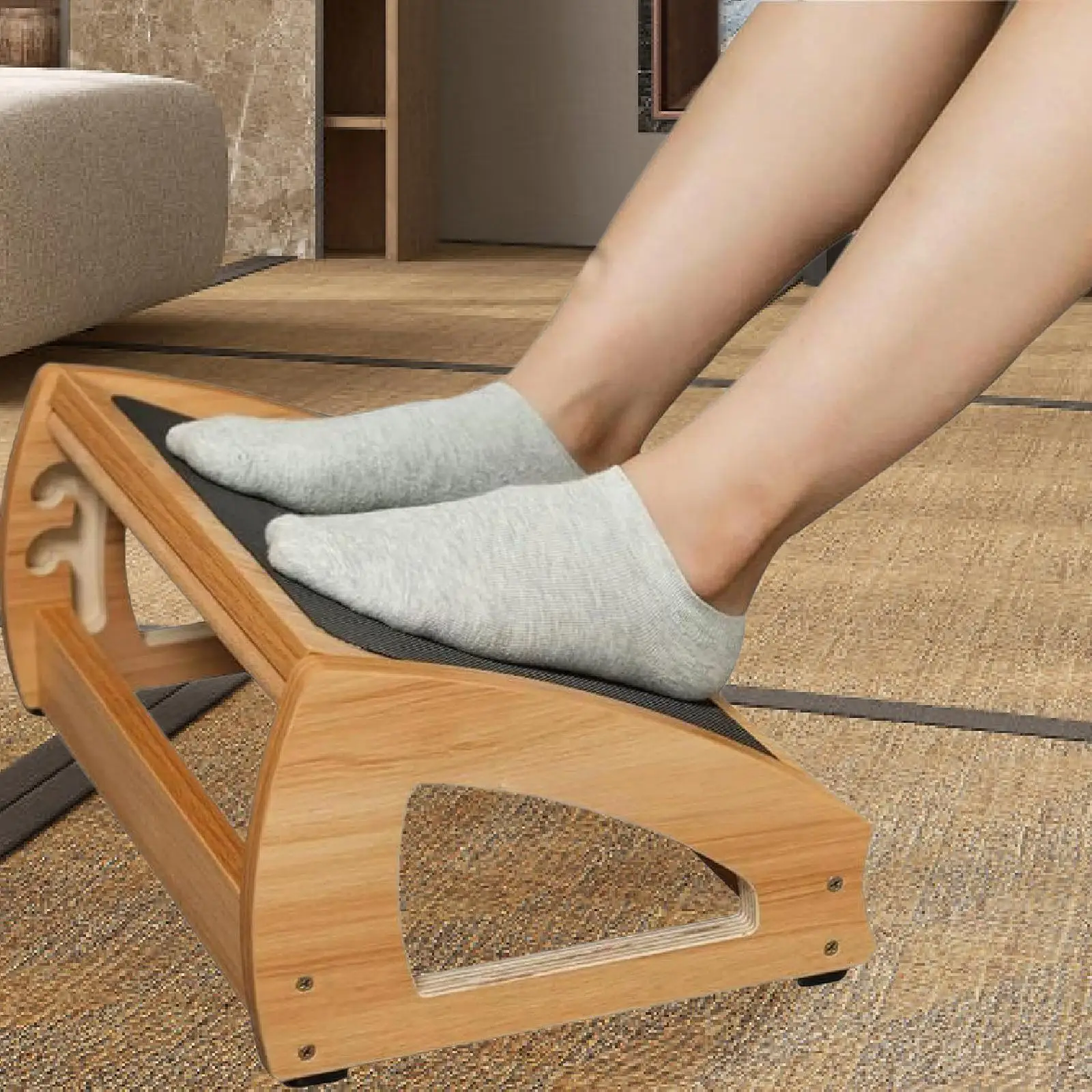 

Under Desk Footrest Adults Modern Desk Leg Rest for Computer Desk Travel Car