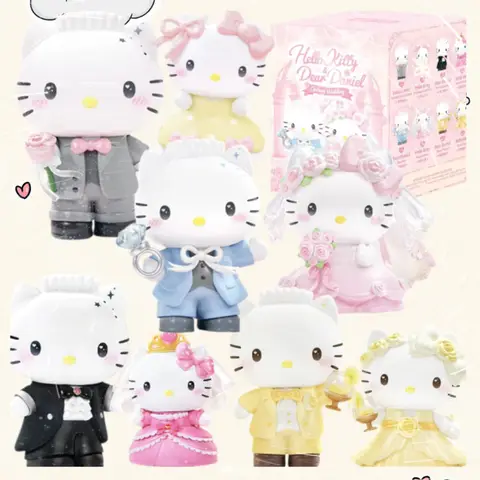 Genuine TOPTOY HelloKitty & Dear Daniel Century Wedding Blind Box Romantic Couple Surprise Anime Figure  Model Ornament Gift
