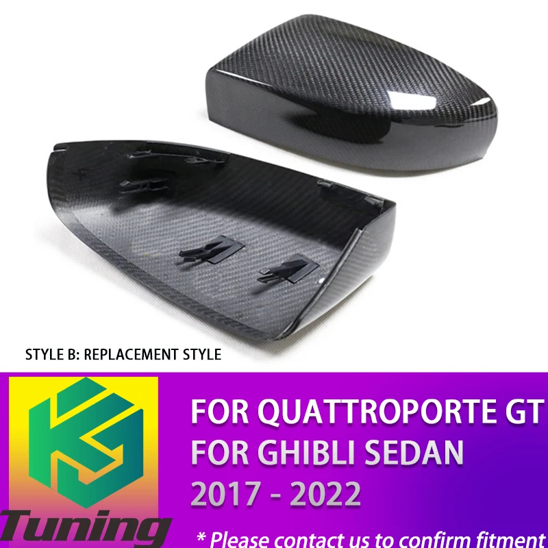 Full Carbon Fiber Rearview Side Door Mirror Cover For Maserati Quattroport GT Ghibli Sedan 2017 2018 2019 2020 2021 2022