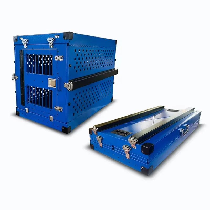 صندوق بيت للكلاب قابل للطي من الألومنيوم مقاس 40 بوصة IATA XL قفص كلب قابل للطي K9 قفص كلب معدني قابل للطي #1