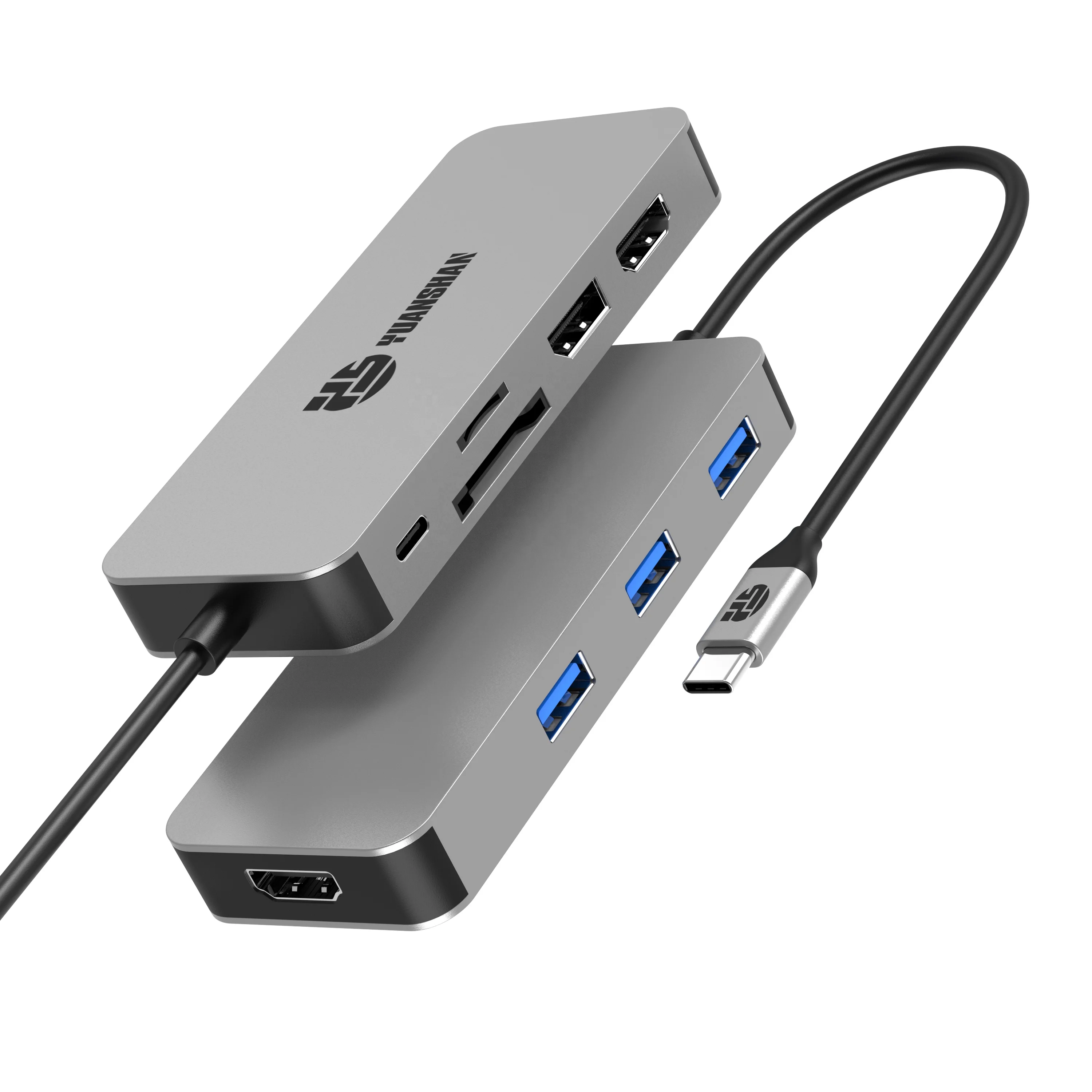 9-in-1 USB C Hub 4K HDTV VGA Docking Station with PD 100W Charging SD Card Reader for Mac Book Laptops and More