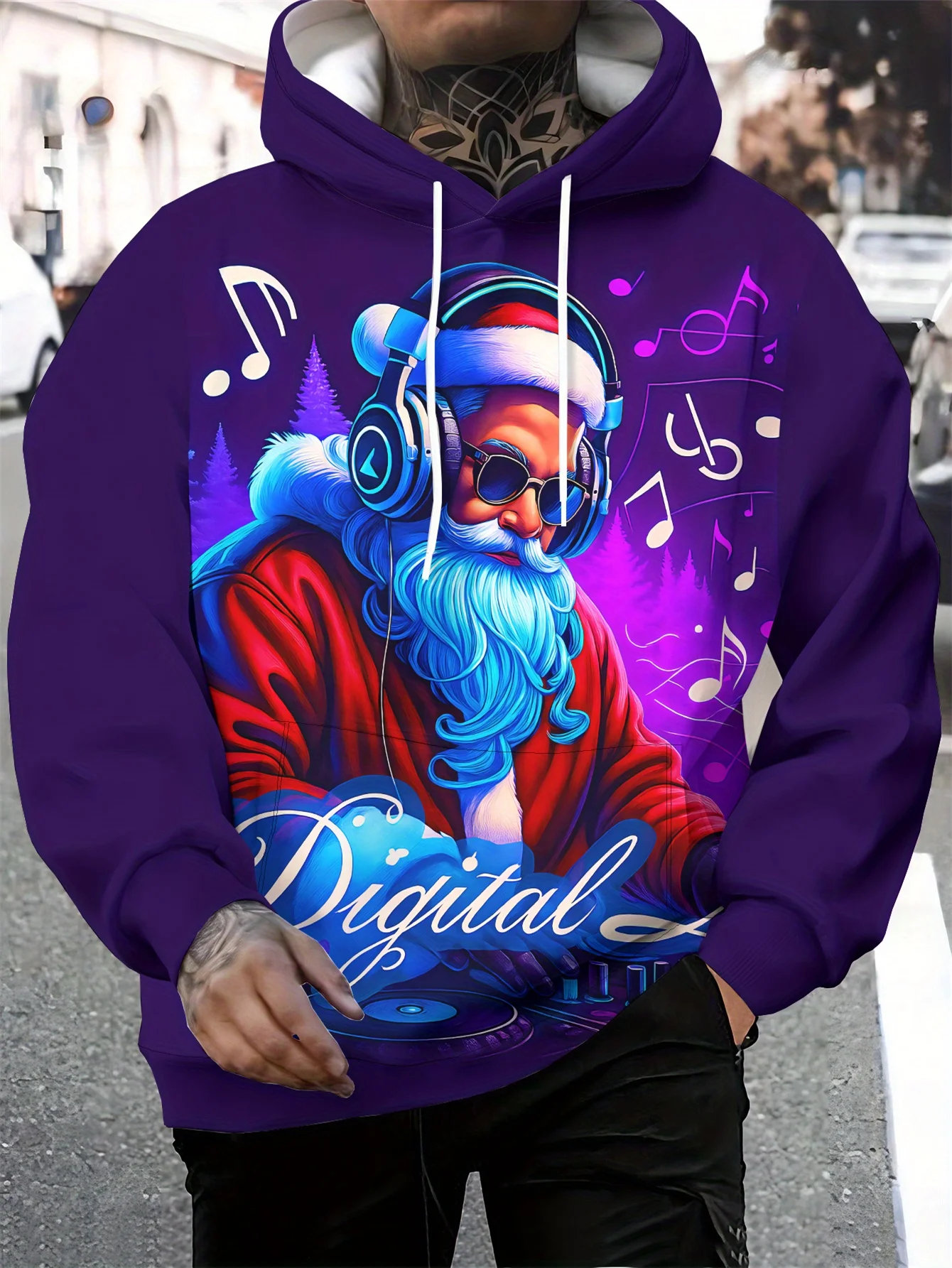 Men'S Christmas Hoodie Santa Claus Pullover Sweatshirt for Holiday Parties Christmas Apparel Gift Women's Hoodie Kids Hoodie