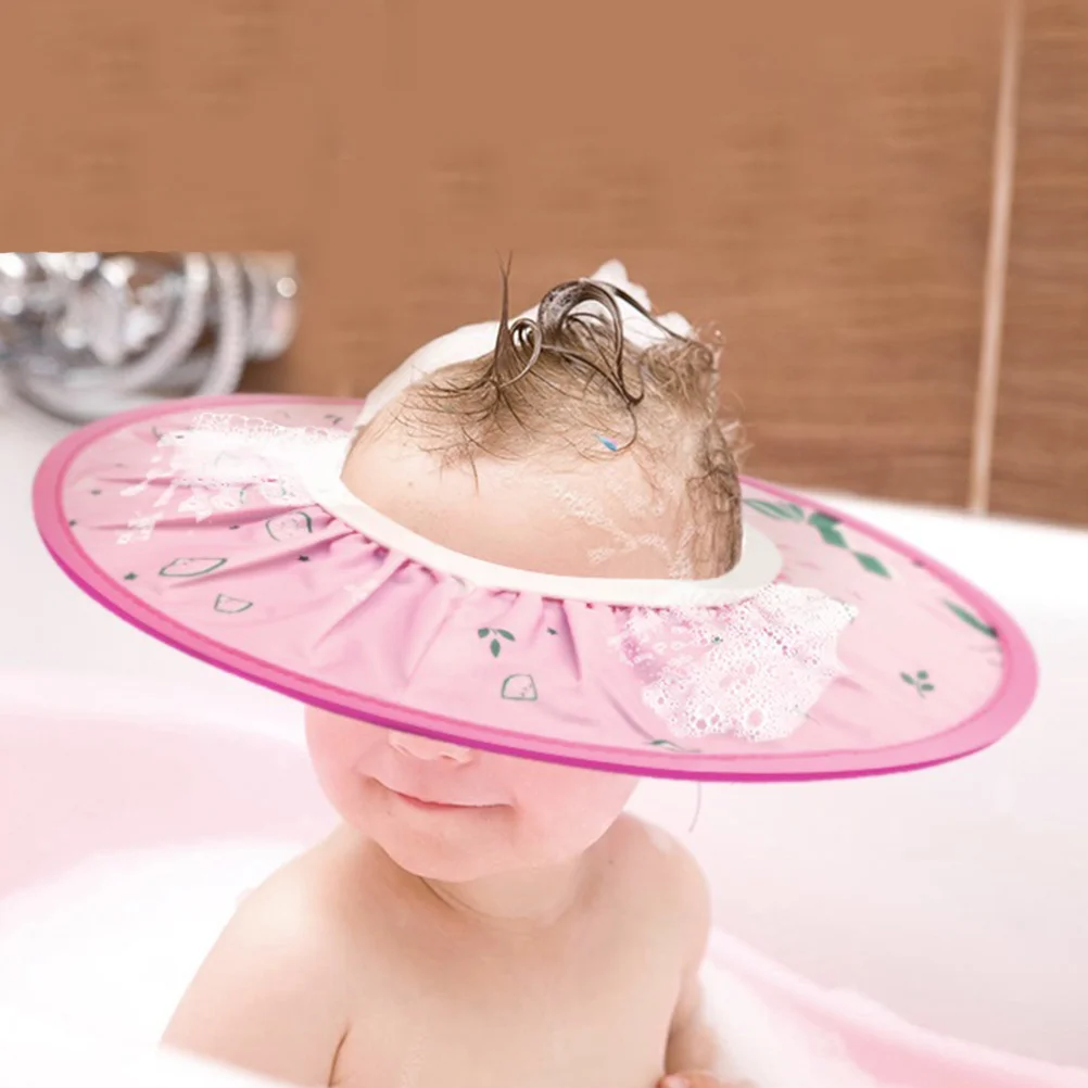 Shampoo per bambini Visiera per doccia Scudo Sicuro regolabile per il bagno Protezione per le orecchie Cappello in EVA per bambino (verde) cuffia per baby shower