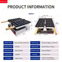 XEOLEO Commercial Ball Round Waffle Maker Machine 1600W Round Shape Waffle Cake Maker 4CM Egg Bubble Maker 2