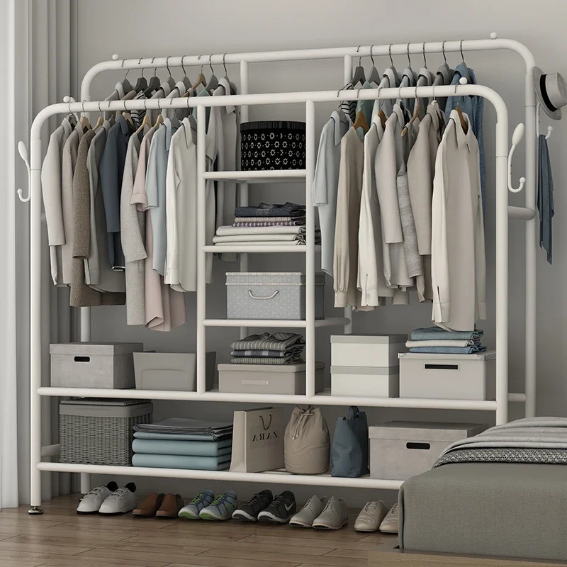 Bedroom Hanger Clothes Rack Stand Living Room Floor Standing Side Shoe Rack Corner Modern  Pared Home Furniture