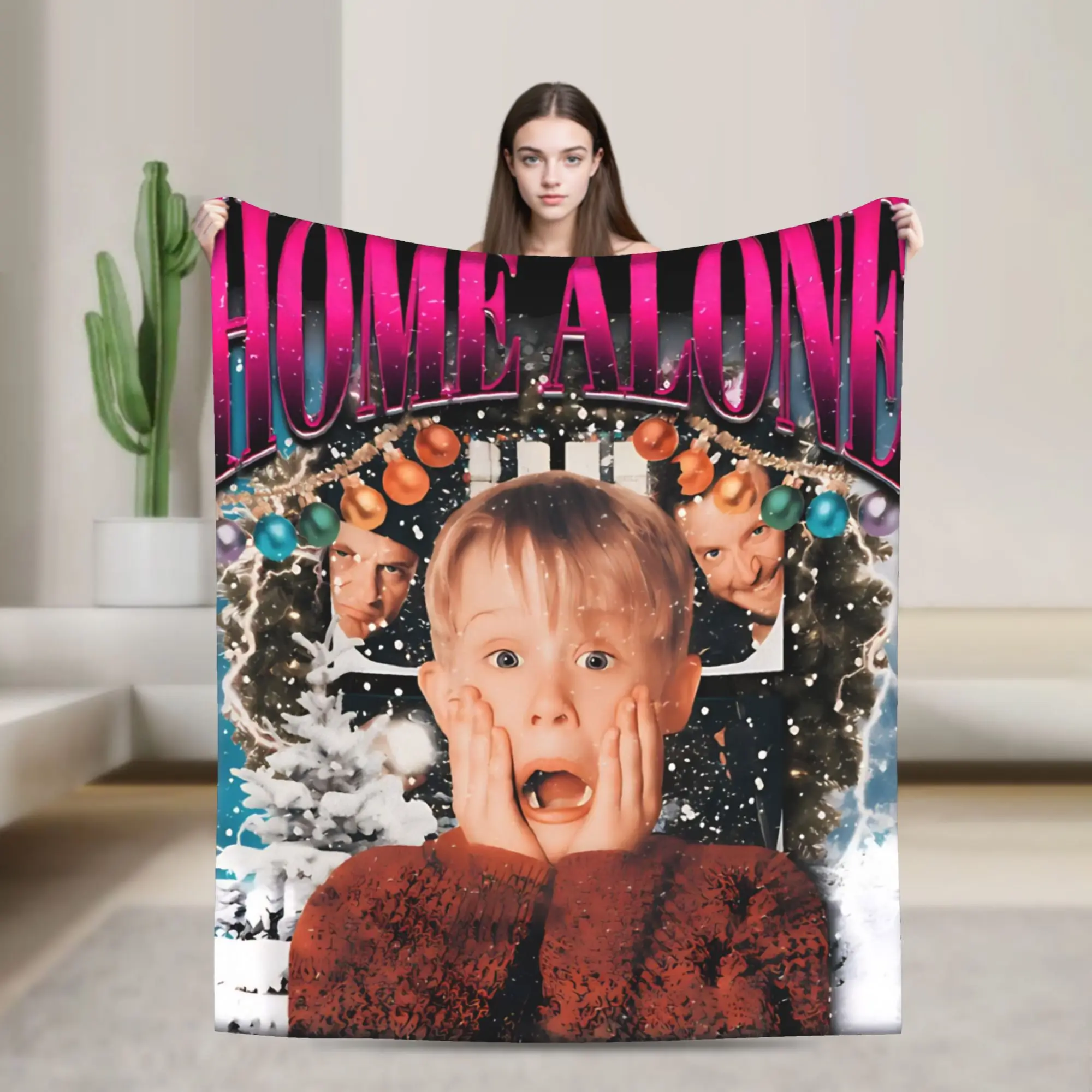 Homes Alones Christmas Comedy Merch Blanket Super Soft Cozy  Throw Blankets for Living Room