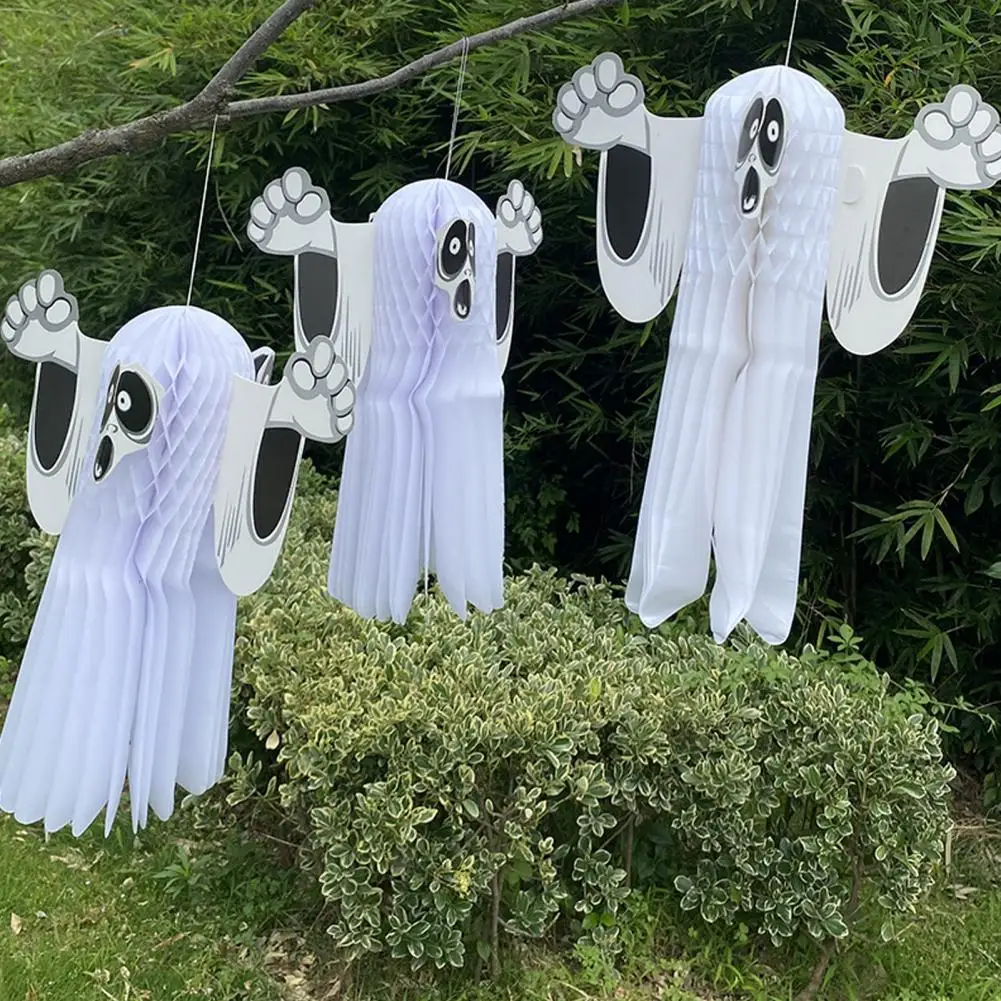 Halloween Paper Ghost Decoration Spooky Halloween Ghost Decorations for Yard Party Hanging Tissue Paper Ghost Flying Ornament