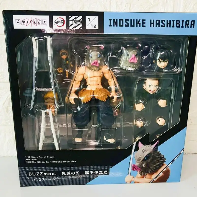 Original Aniplex BUZZmod Demon Slayer Inosuke Hashibira Kimetsu No Yaiba  Action Figure Model Toy Brinquedos Figurals Gift Doll